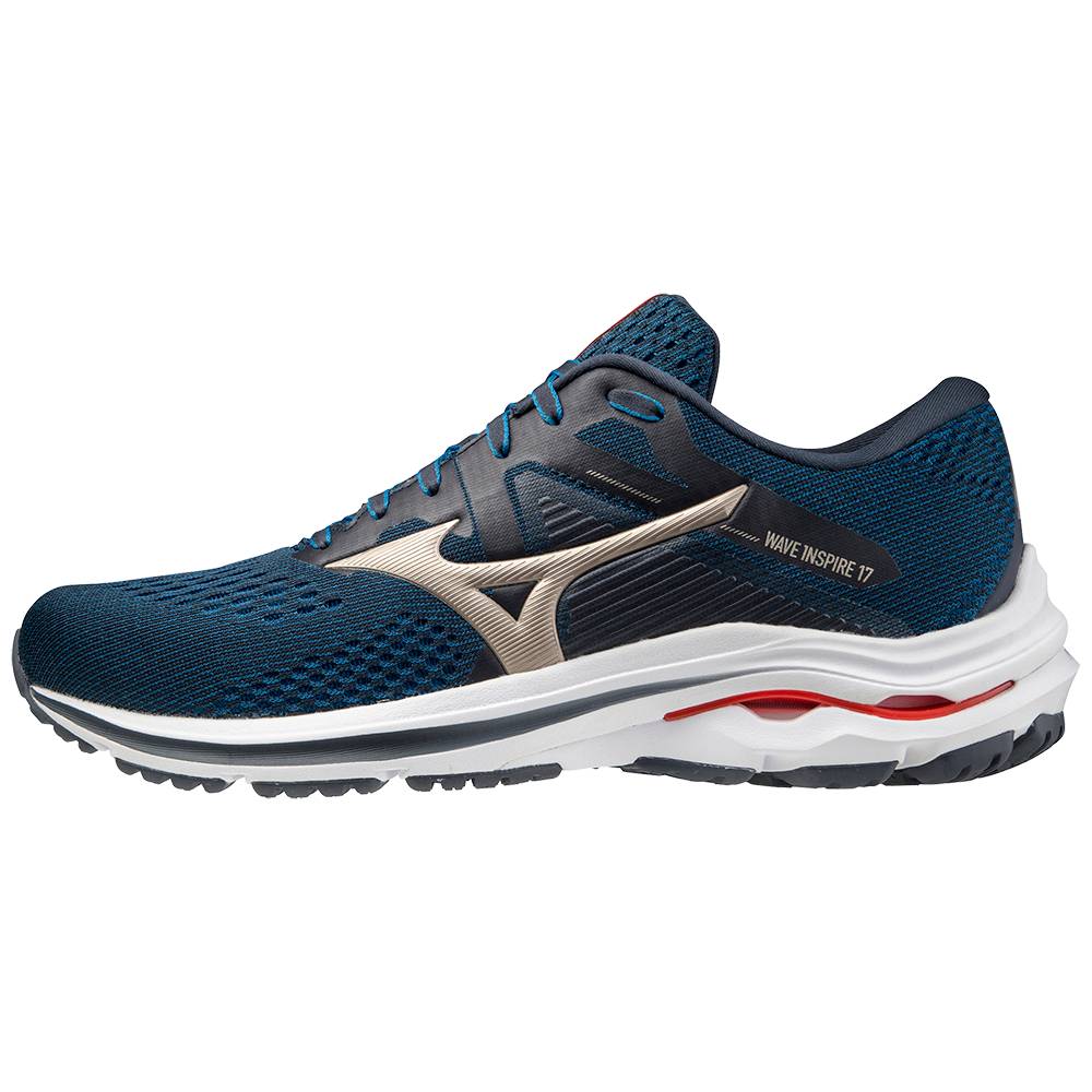 Mizuno Wave Inspire 17 2E (Wide) - Erkek Koşu Ayakkabısı - Lacivert Türkiye (ZAITGK-796)